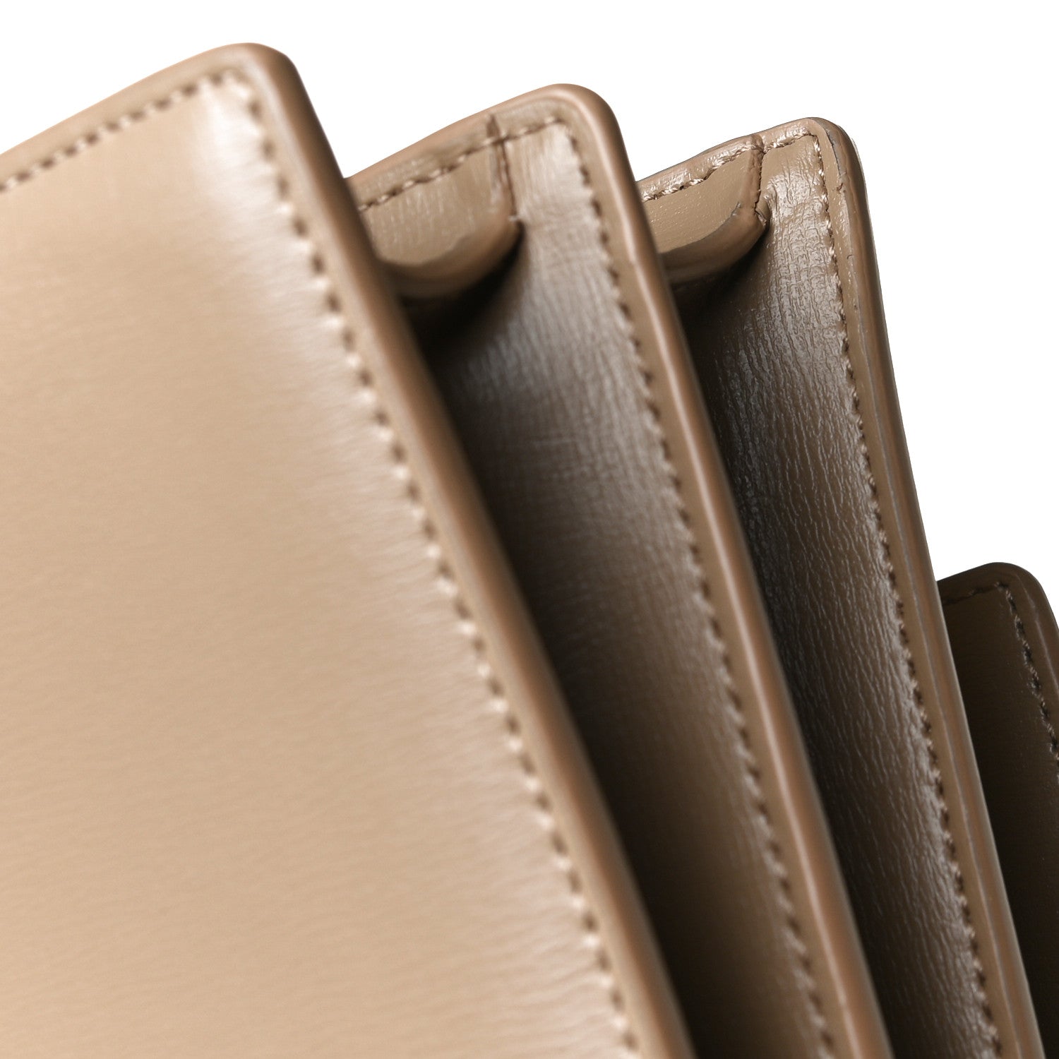 Saint Laurent Calfskin Medium Monogram Sunset Dark Beige 13 of 14
