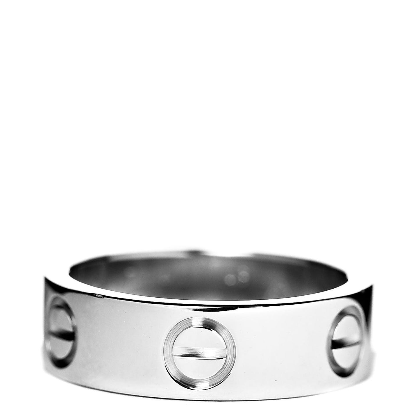 18K White Gold 5.5mm LOVE Ring 49 5