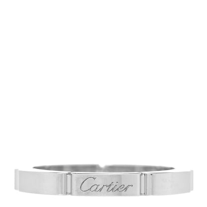 Cartier 18K White Gold Maillon Panthere Wedding Band Ring 51 5.75 1 of 4