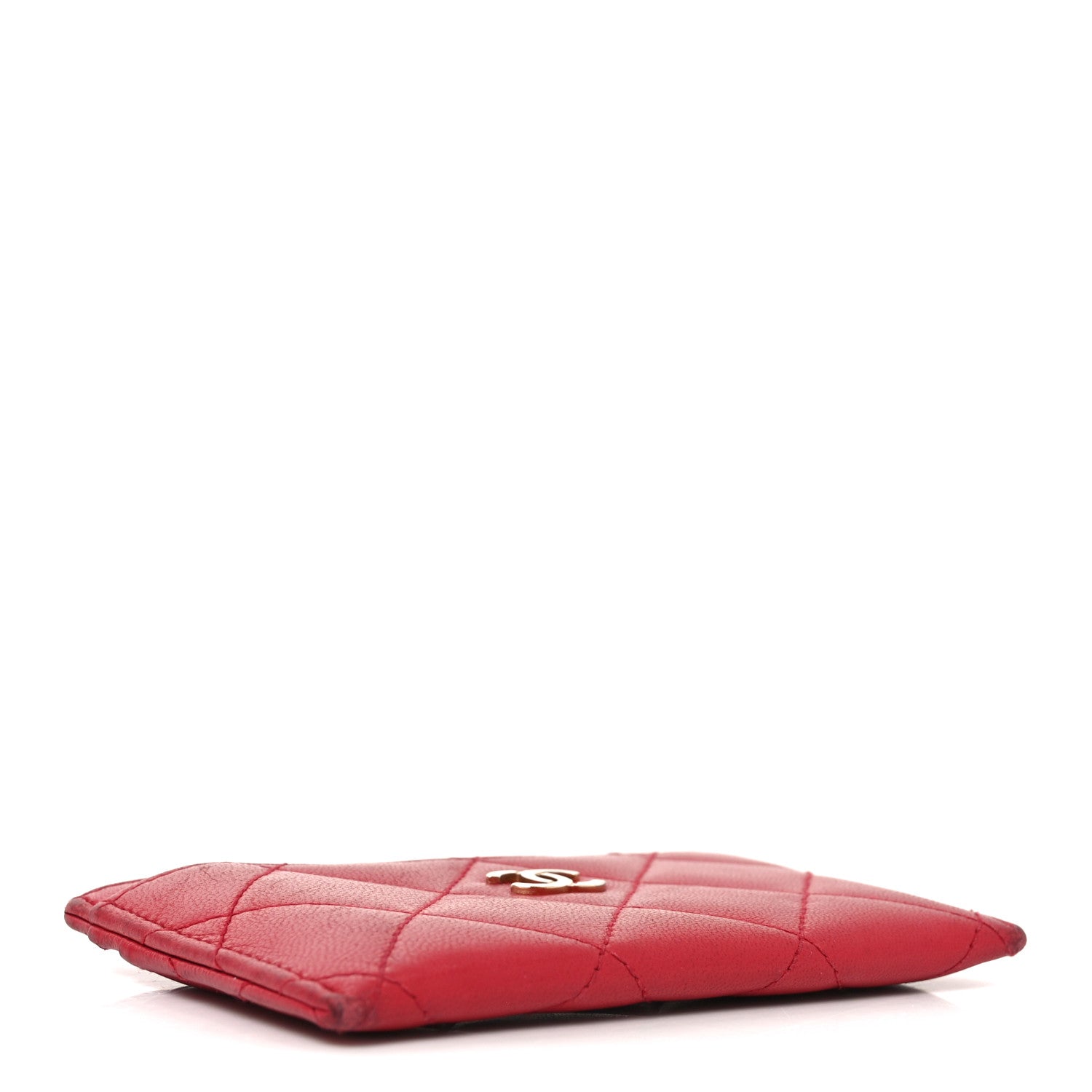 Chanel Lambskin Quilted Card Holder Red 4 of 9