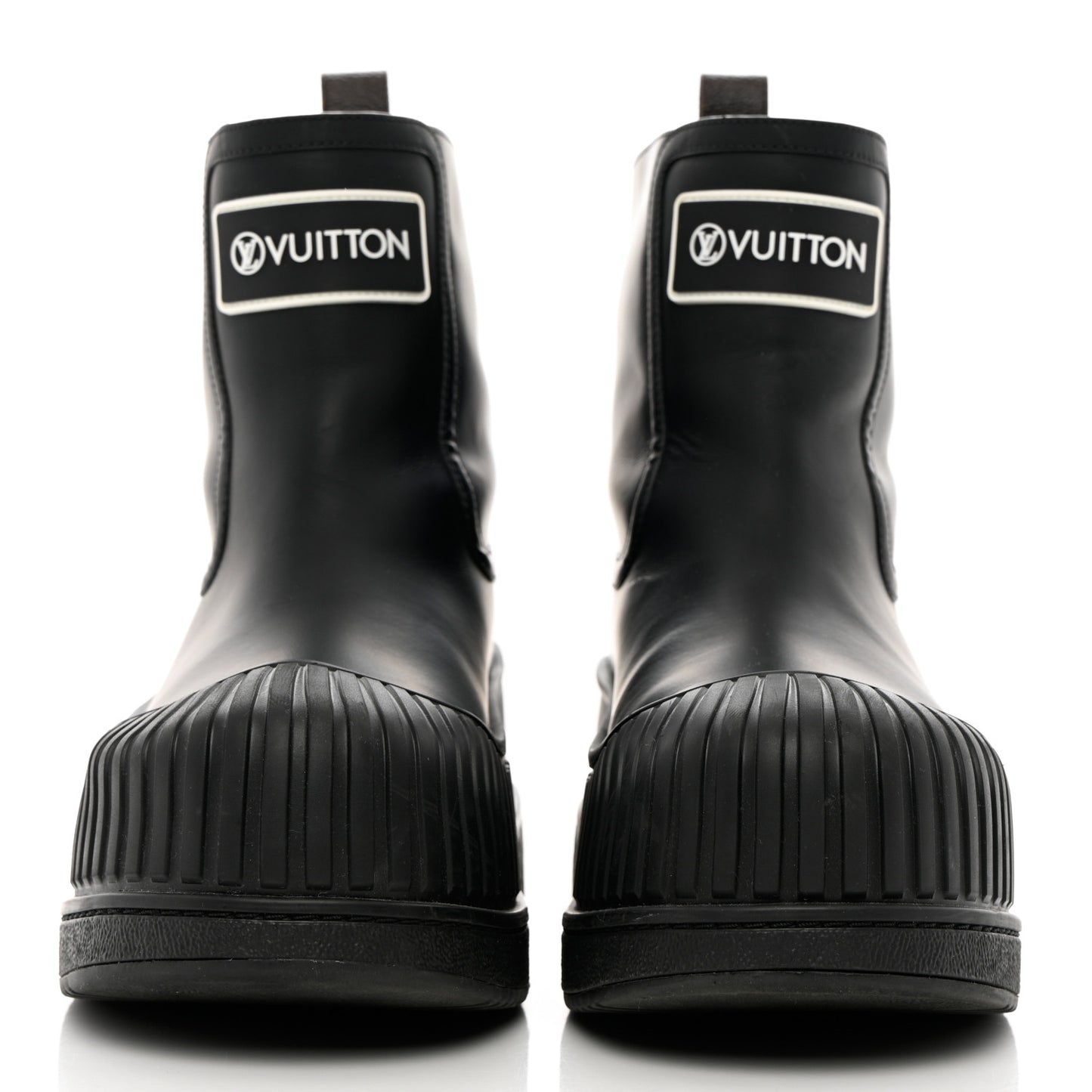 Calfskin Polar Flat Ankle Boots 39 Black