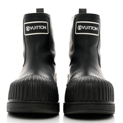 Louis Vuitton Calfskin Polar Flat Ankle Boots 39 Black 2 of 12