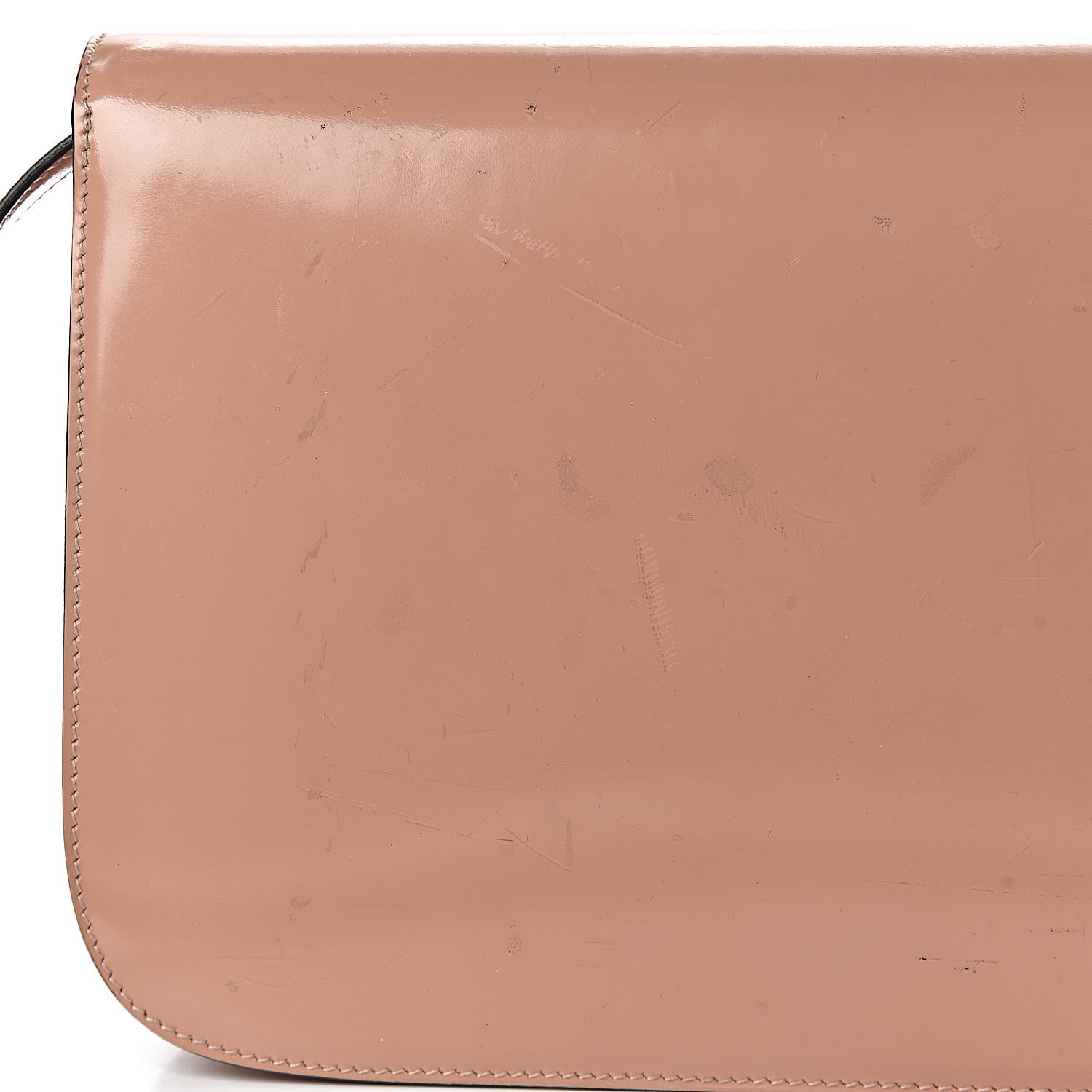 Celine Spazzolato Calfskin Medium Classic Box Flap Bag Nude 16 of 20