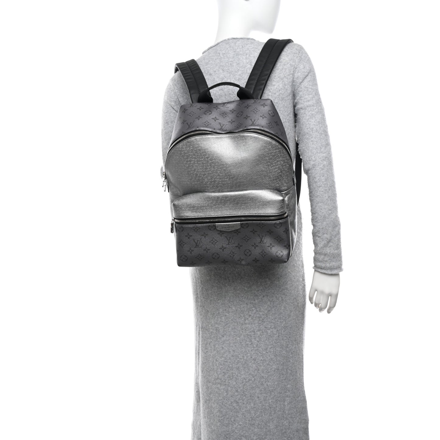 Monogram Taiga Discovery Backpack PM Silver