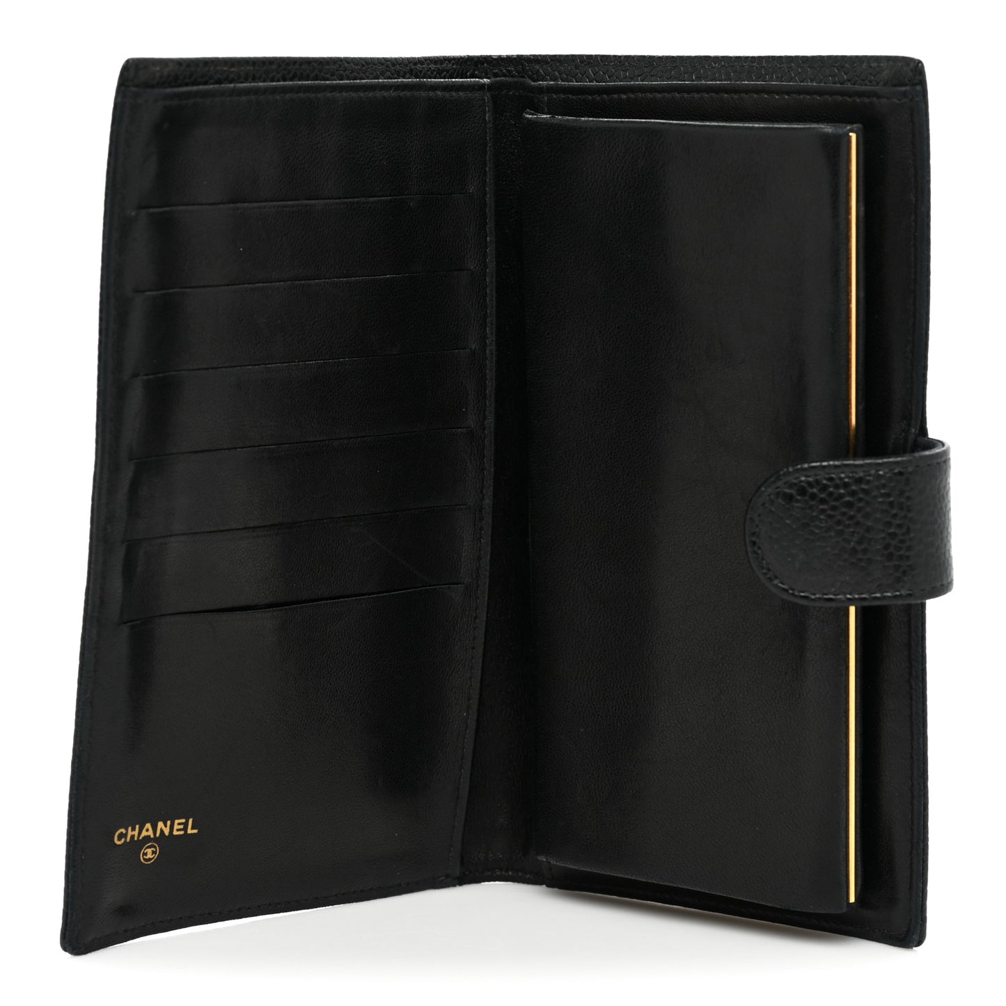Caviar Timeless CC French Wallet Black