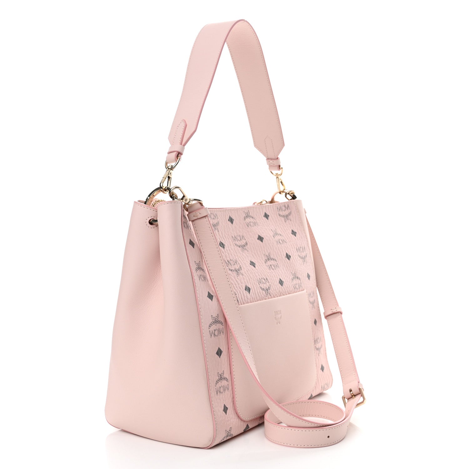MCM Visetos Medium Aren Hobo Powder Pink 3 of 10