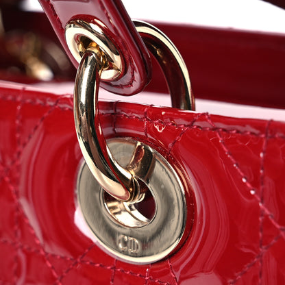 Christian Dior Patent Cannage Medium Lady Dior Red 12 of 12