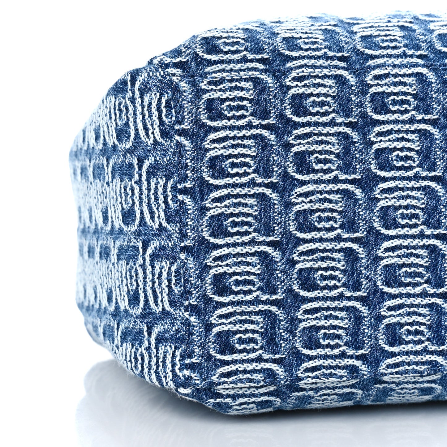 Jacquard Denim Monogram Small Scrunchie Bag Vintage Indigo