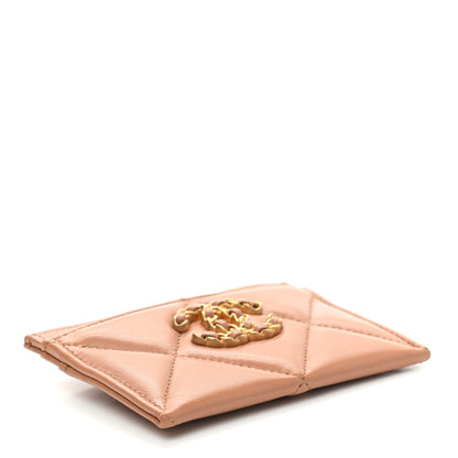 Chanel Lambskin Quilted Chanel 19 Card Holder Brown 4 of 7