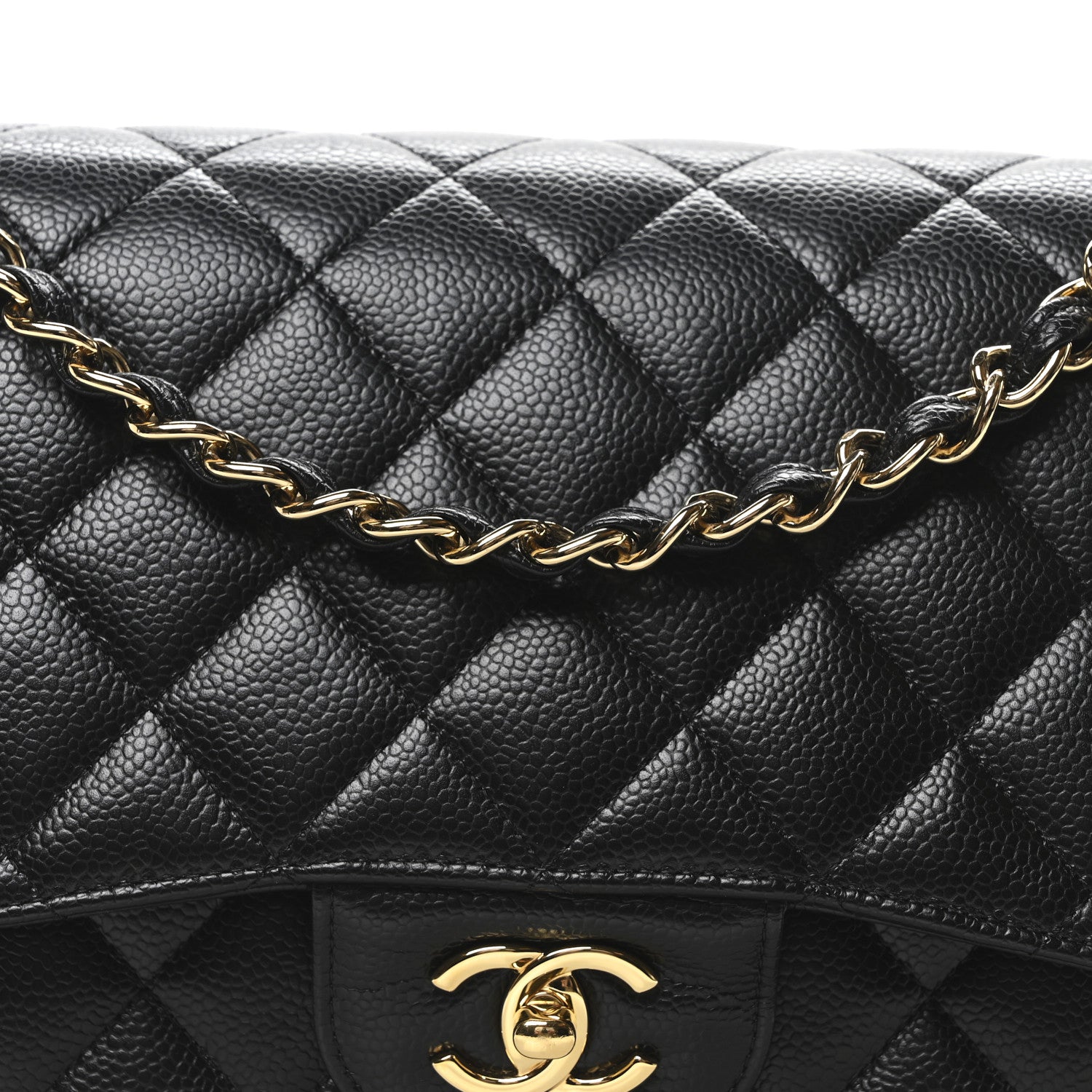 Chanel Caviar Quilted Jumbo Double Flap Black 8 of 10