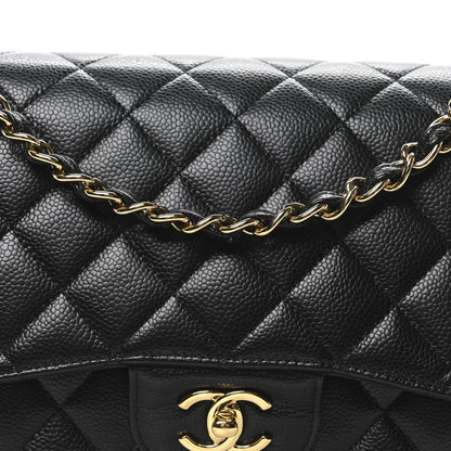 Chanel Caviar Quilted Jumbo Double Flap Black 8 of 10