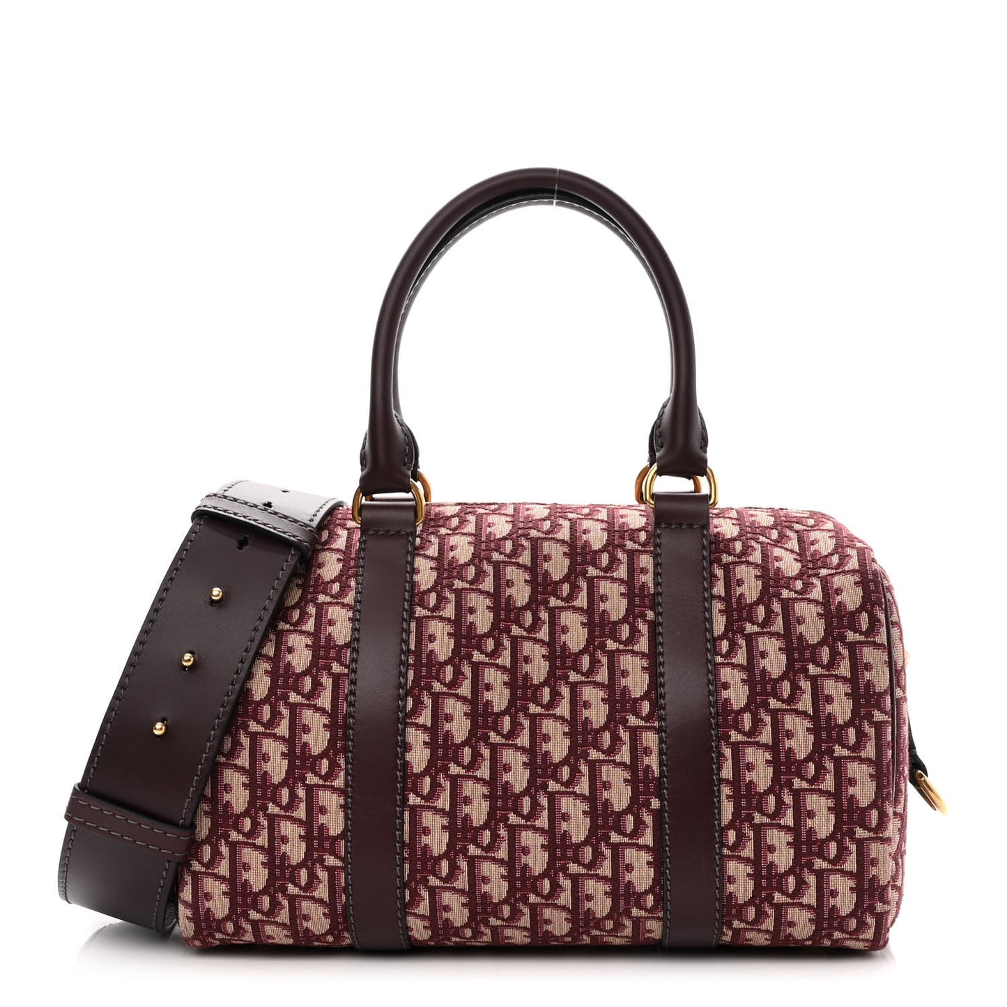 Oblique Boston Bag Bordeaux