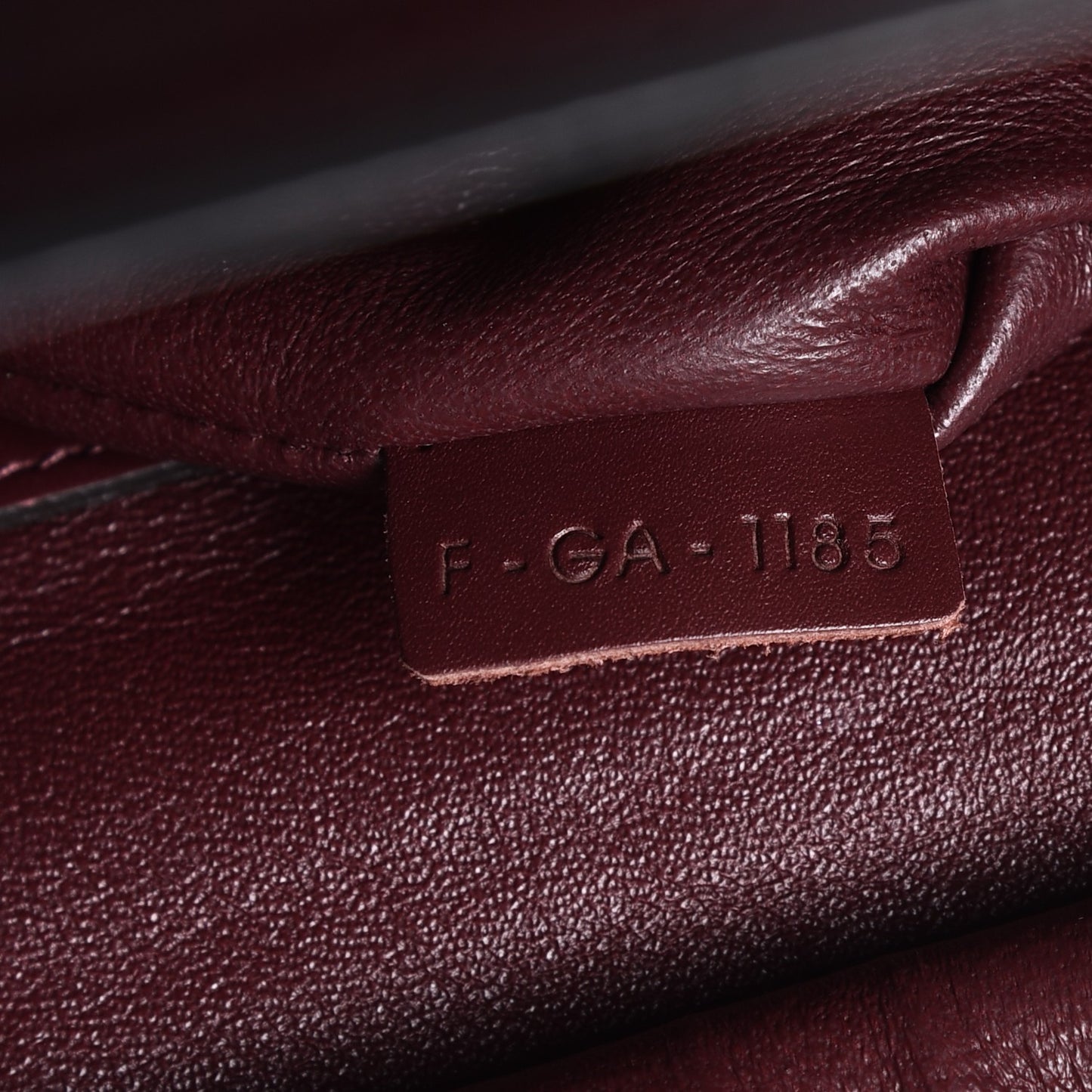 Goatskin Calfskin Micro Luggage Burgundy
