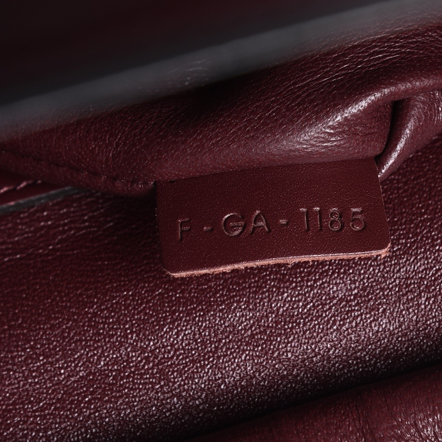 Celine Goatskin Calfskin Micro Luggage Burgundy 7 of 9