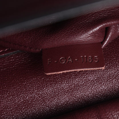 Celine Goatskin Calfskin Micro Luggage Burgundy 7 of 9