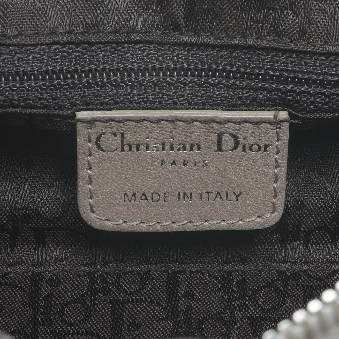 CHRISTIAN DIOR Cannage Quilted Soft Lady Dior East West Bag Taupe