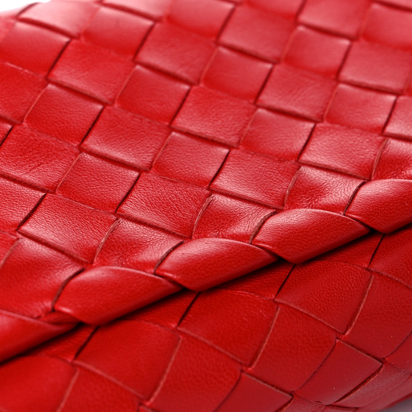 Nappa Intrecciato Mini Crossbody Red