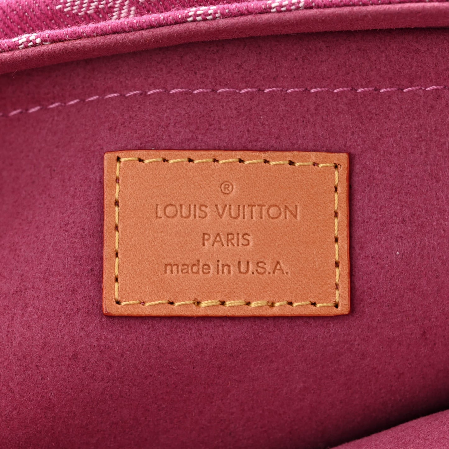 Monogram Denim Mini Pleaty Fuchsia