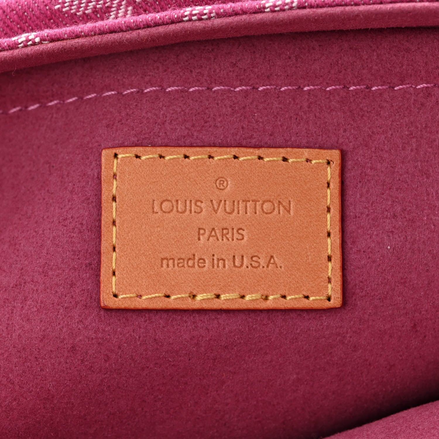 Louis Vuitton Monogram Denim Mini Pleaty Fuchsia 6 of 9