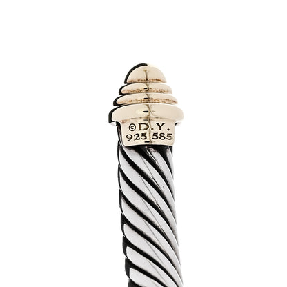 David Yurman Sterling Silver 14K Yellow Gold 5mm Cable Classics Bracelet 3 of 3