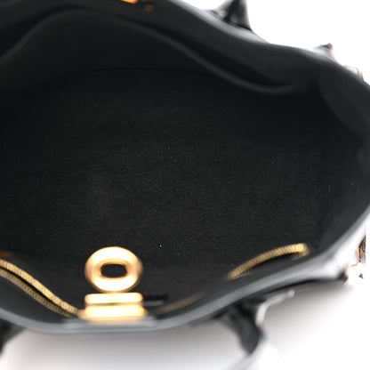 Louis Vuitton Calfskin Monogram On My Side PM Black 5 of 9