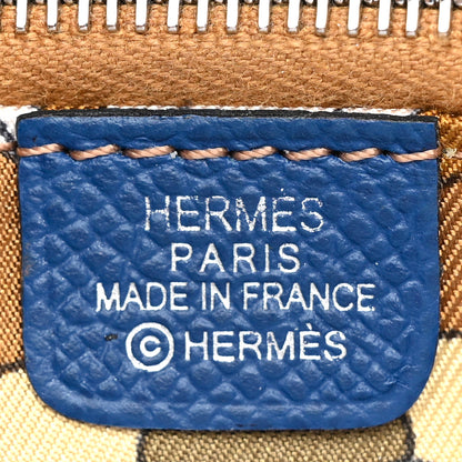 Hermes Epsom Silk'in Compact Wallet Deep Bleu 8 of 12