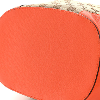 Gucci GG Monogram Calfskin Bucket Bag Orange 12 of 19
