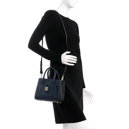 Chanel Grained Calfskin Mini Neo Executive Shopper Tote Navy 2 of 8
