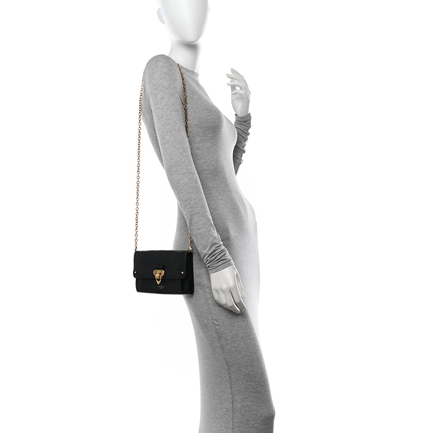 Louis Vuitton Empreinte Vavin Chain Wallet Black 2 of 10