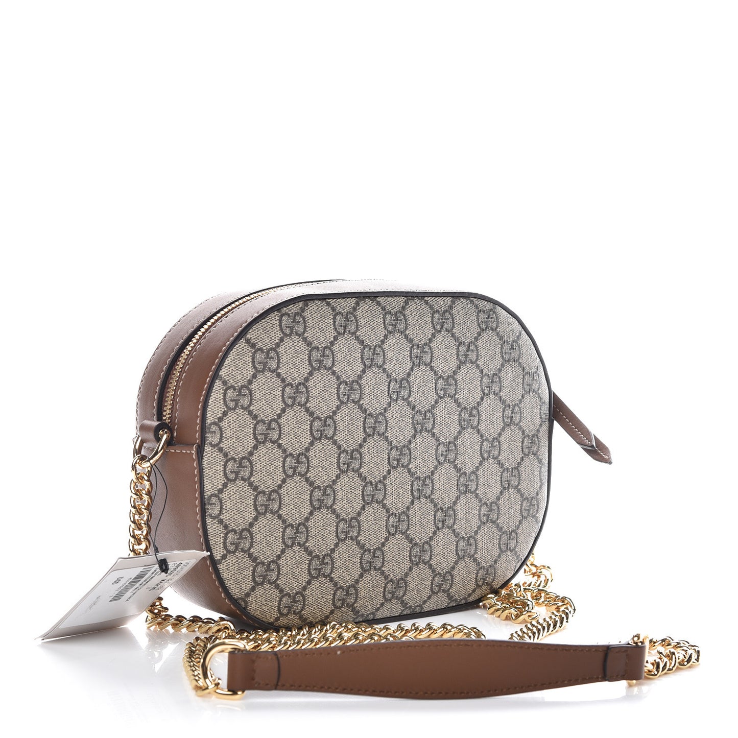 GG Supreme Monogram Blind For Love Embroidered Mini Chain Shoulder Bag Beige Tuscany