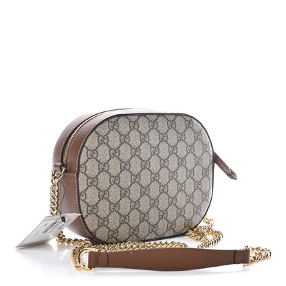 Gucci GG Supreme Monogram Blind For Love Embroidered Mini Chain Shoulder Bag Beige Tuscany 3 of 10