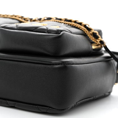 Chanel Calfskin Quilted Small Camera Case Black 10 of 14