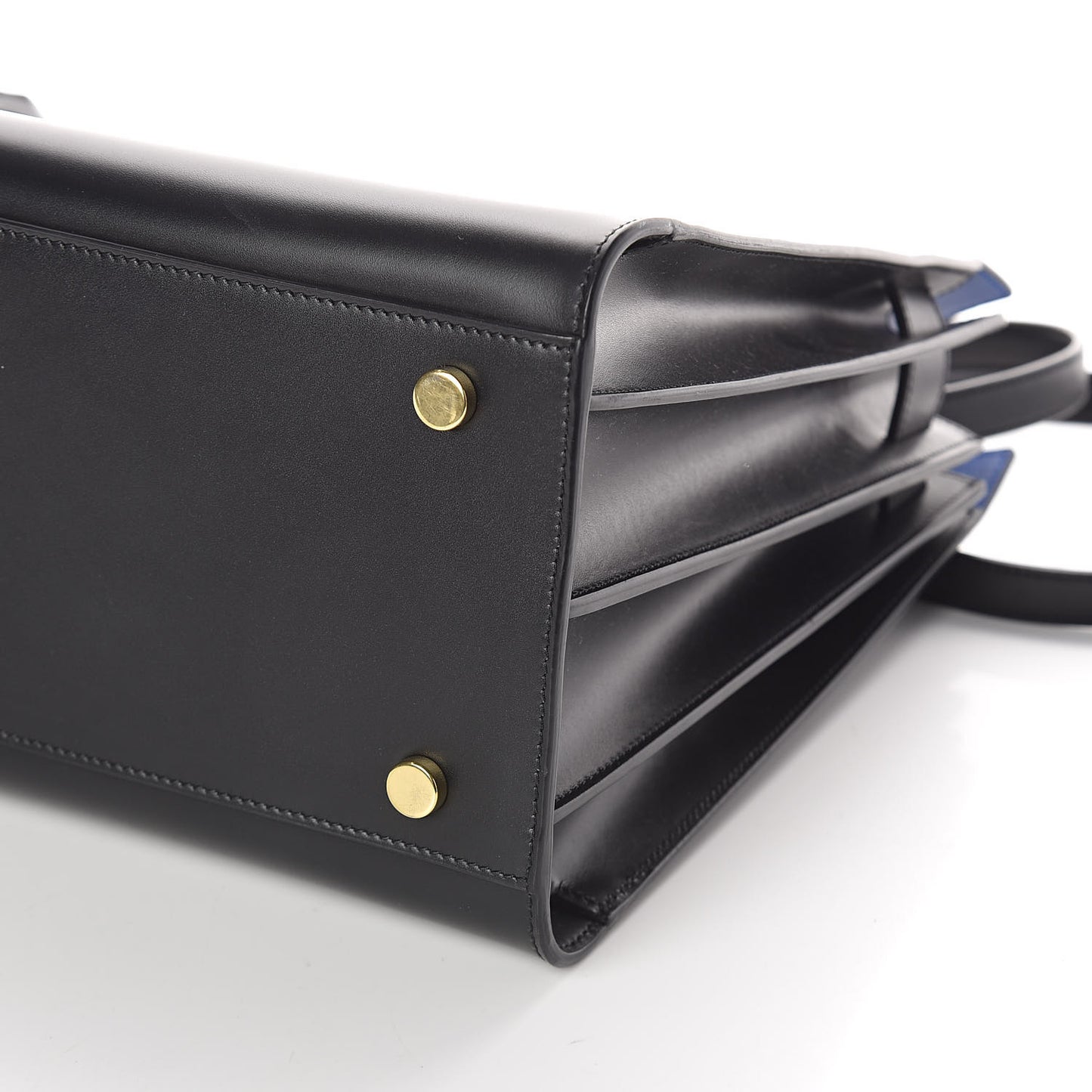 Calfskin Small Sac De Jour Black Royal Blue