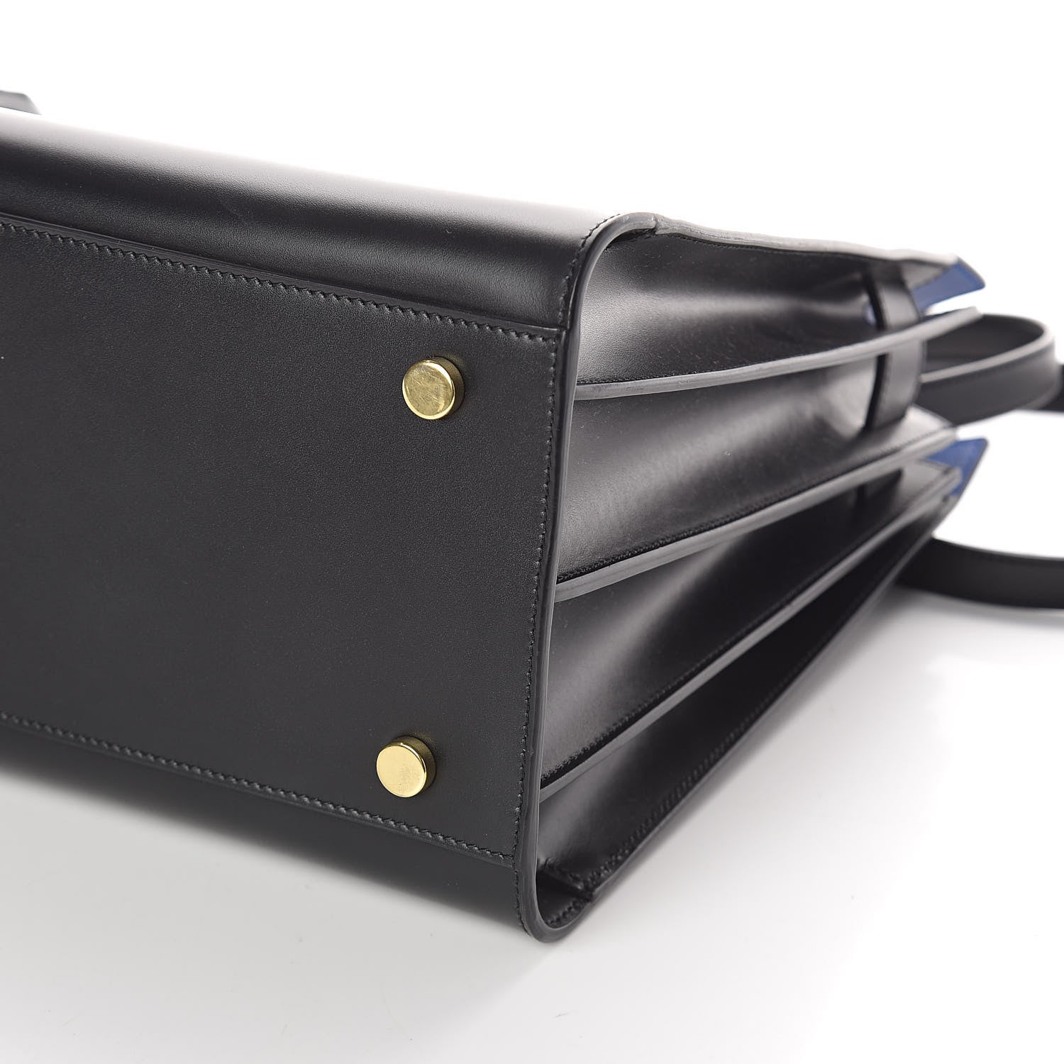 Saint Laurent Calfskin Small Sac De Jour Black Royal Blue 9 of 9