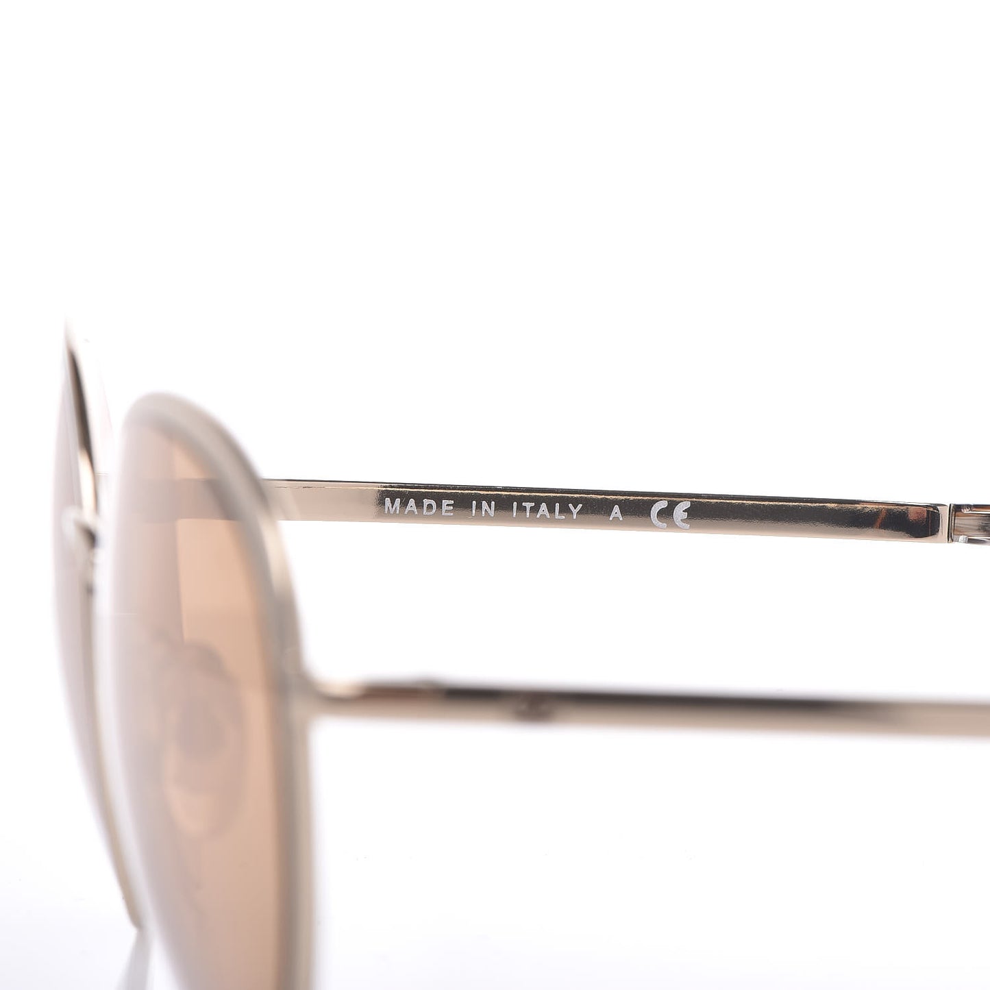 Round Mirror Sunglasses 4206 Gold