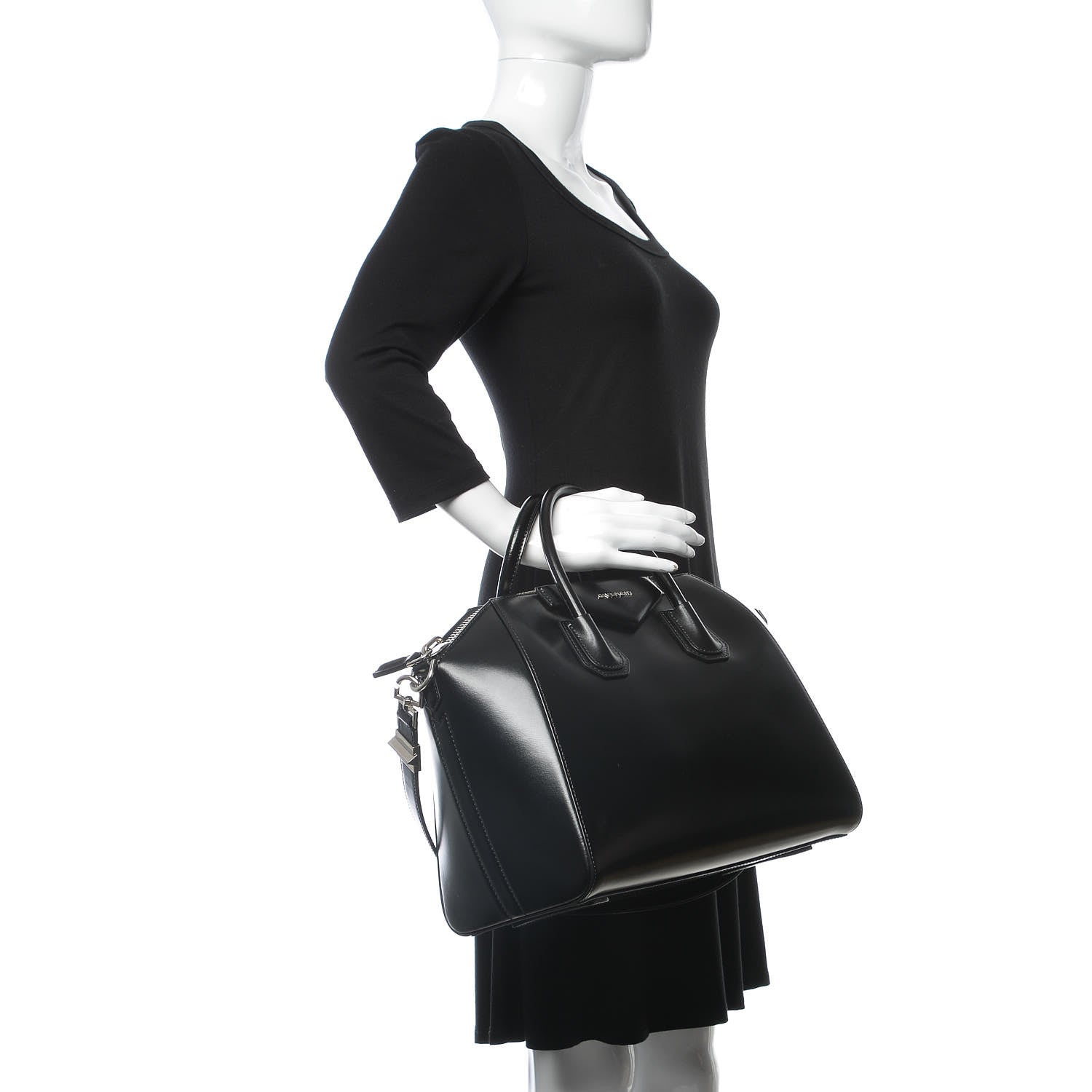 Givenchy Shiny Lord Calfskin Medium Antigona Black 3 of 10