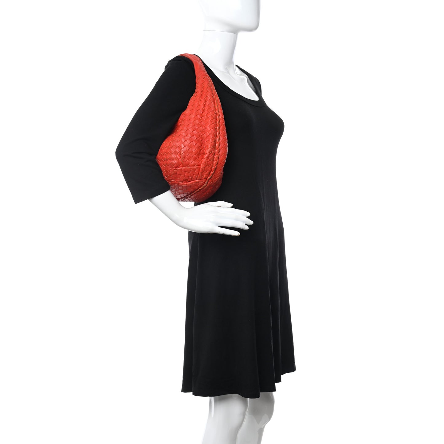 Nappa Intrecciato Medium Belly Veneta Hobo Flame