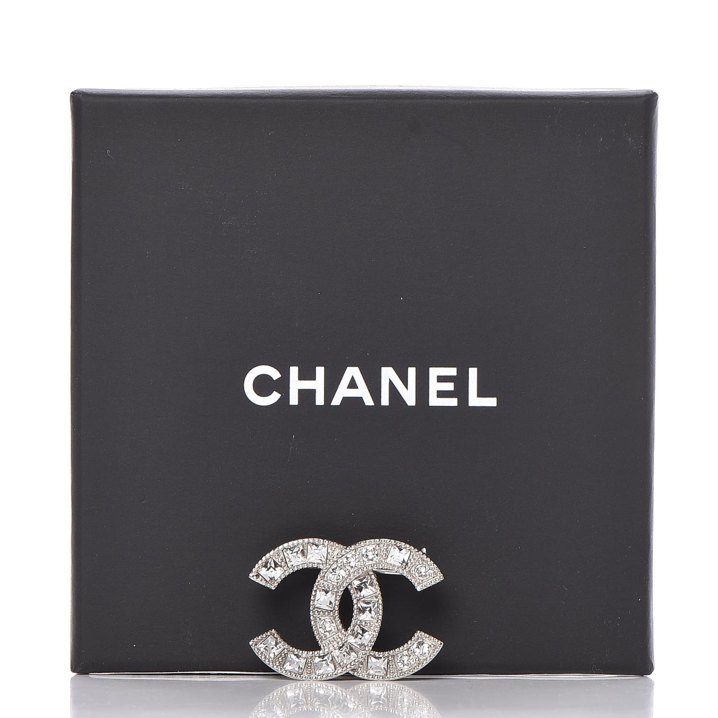 Crystal CC Brooch Silver