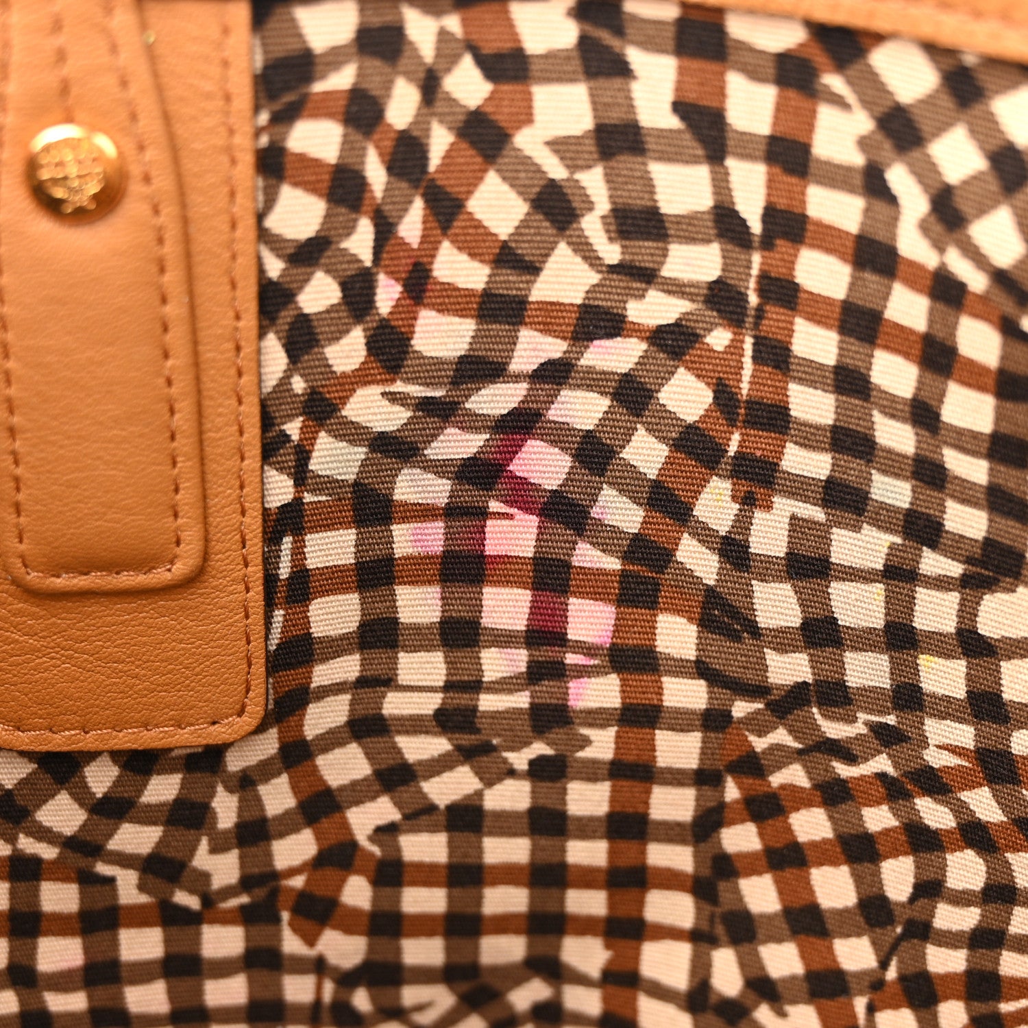 MCM Visetos Medium Liz Reversible Shopper Tote Cognac 13 of 14