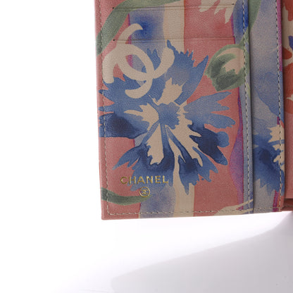 Chanel Lambskin Floral Printed Quilted Long Flap Wallet Multicolor 5 of 9