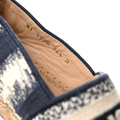 Christian Dior Cotton D-Stripes Embroidered Granville 15mm Espadrilles 36.5 Deep Blue 8 of 8