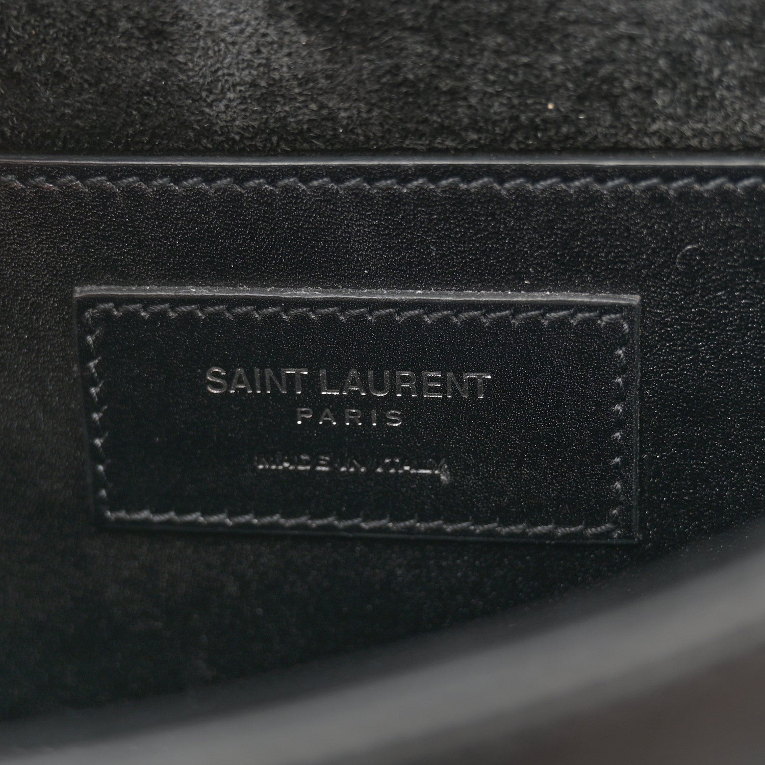 Saint Laurent Box Calfskin Grommet Crossbody Bag Black 6 of 11