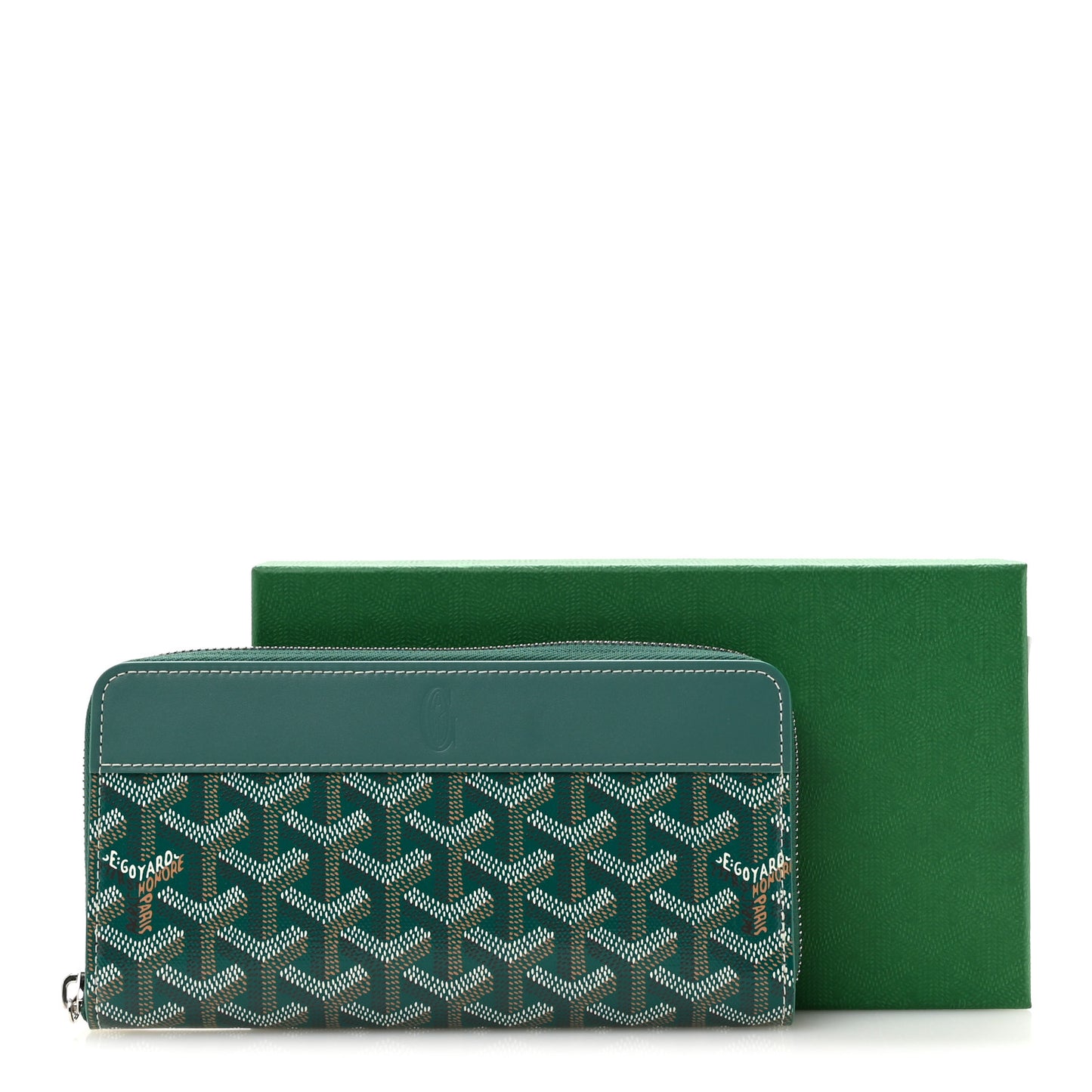 Goyardine Matignon Zip Around GM Wallet Green
