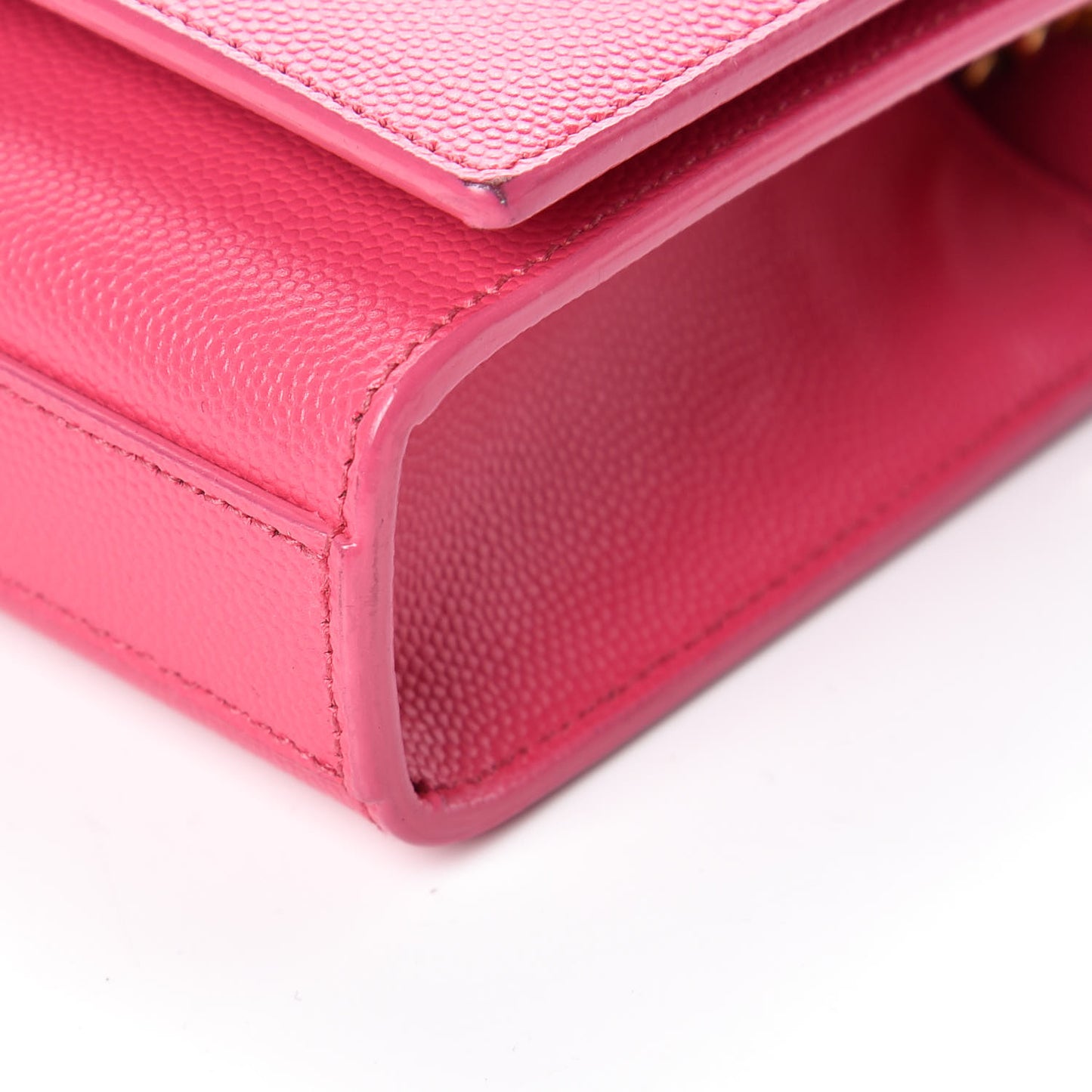 Grain De Poudre Small Monogram Kate Satchel Fuchsia