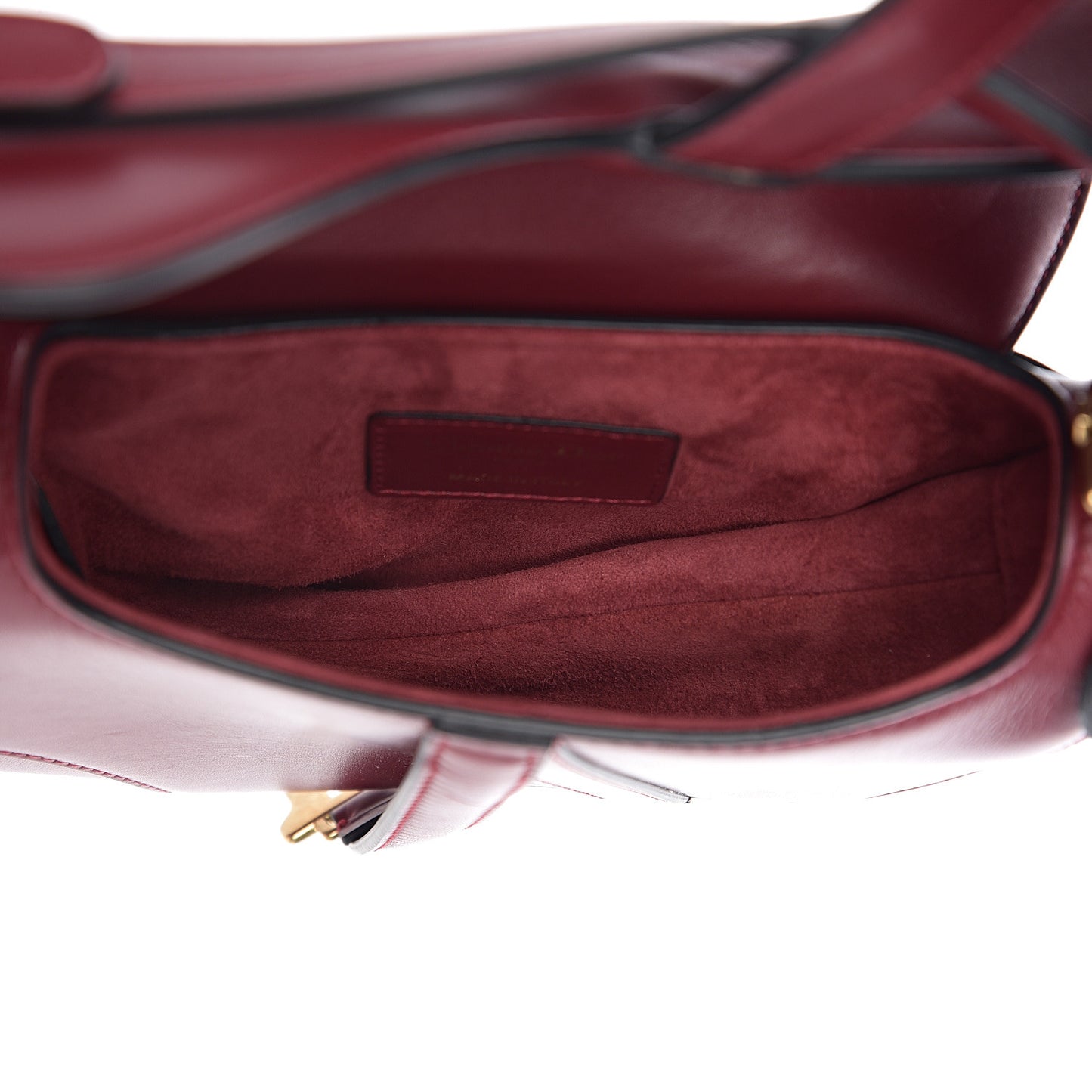 Calfskin Mini Saddle Bag Red
