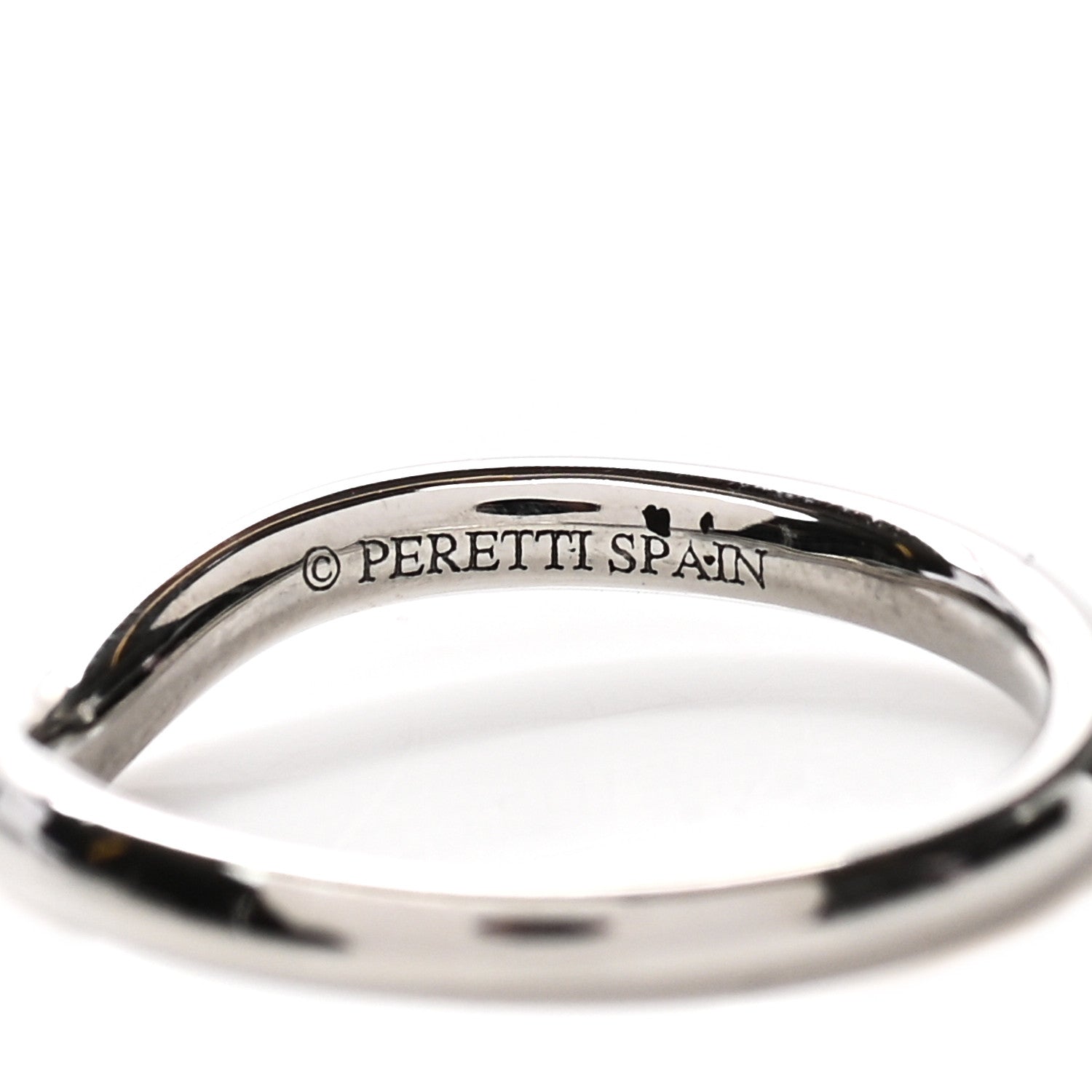 Tiffany Platinum Diamond Elsa Peretti Curved Wedding Band Ring 45 3.25 5 of 5