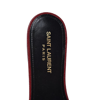 Saint Laurent Grain De Poudre Nu Pied 05 Slide Sandals 39.5 Cordovan 6 of 9