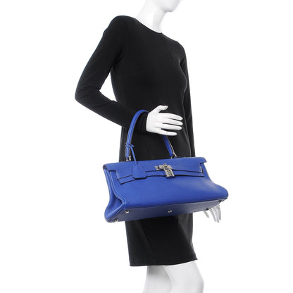 Hermes Taurillon Clemence Shoulder Kelly 40 Bleu Electrique 17 of 17