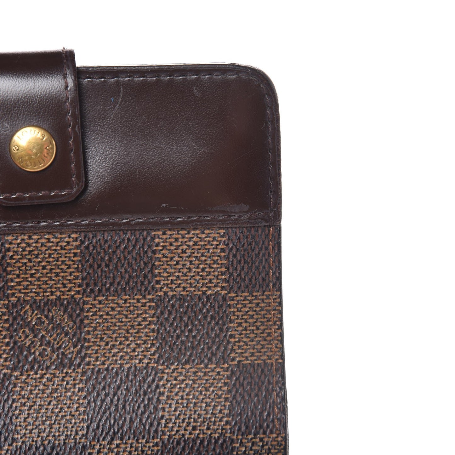 Damier Ebene Zippe Zipped Compact Wallet