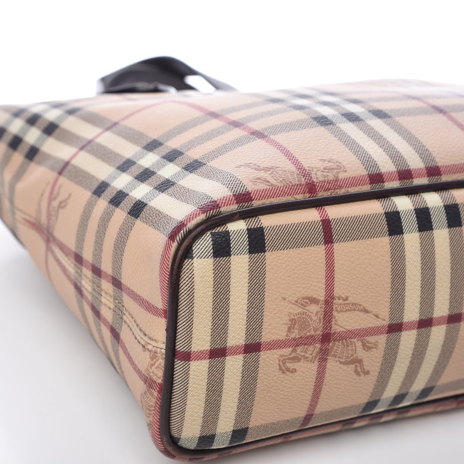 Burberry Haymarket Check Small Onslow Tote Chocolate 10 of 19